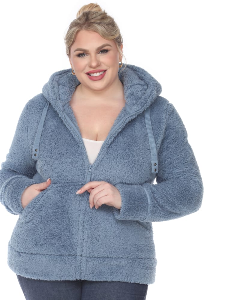Hooded sherpa jacket women's new arrivals